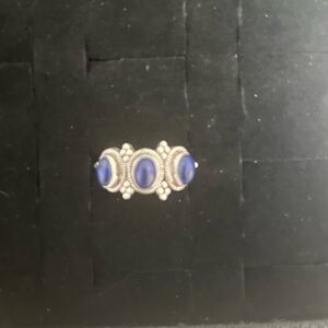 Elegant Sterling Silver and Blue Lapis Women's Ring